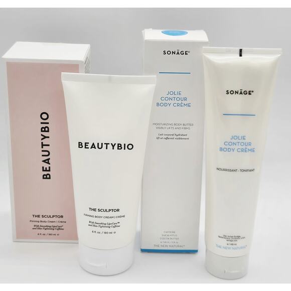 BeautyBio- The Sculptor Firming Cream 6 oz & Sonage Jolie Body Sculpting 5 oz - Picture 1 of 4